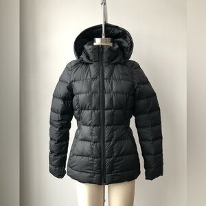 THE NORTH FACE puffer black hooded coat XS